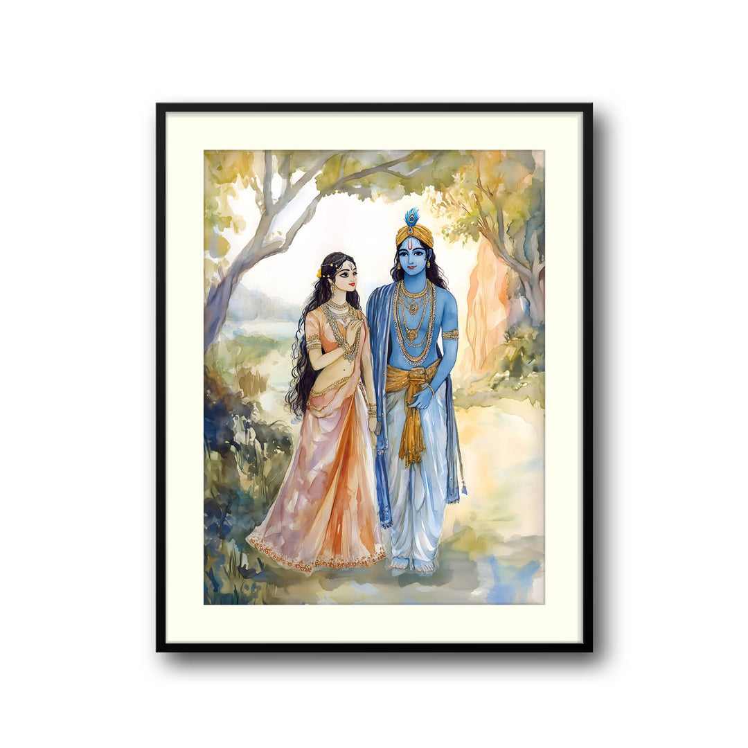 Lord Krishn & Goddess Radha  - Vastu Painting