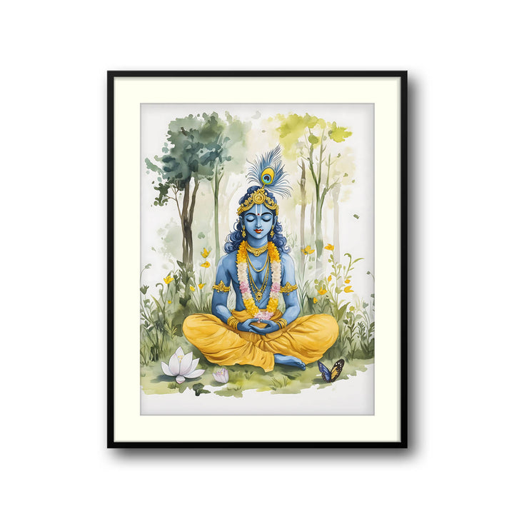 Lord Krishna Meditating  - Vastu Painting