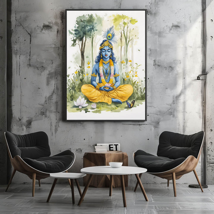 Lord Krishna Meditating  - Vastu Painting