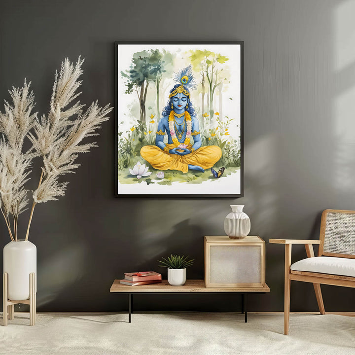 Lord Krishna Meditating  - Vastu Painting