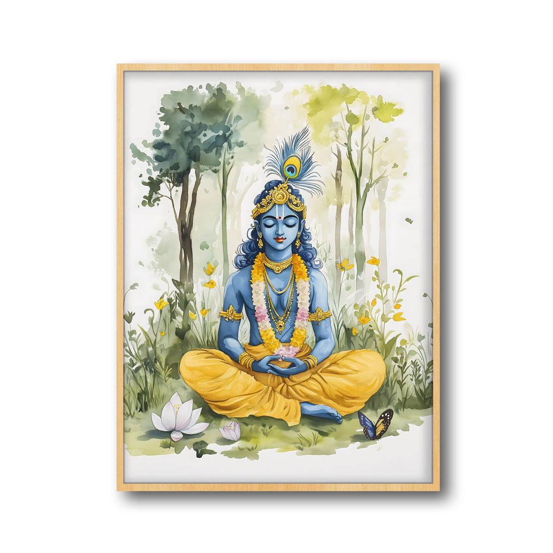 Lord Krishna Meditating  - Vastu Painting