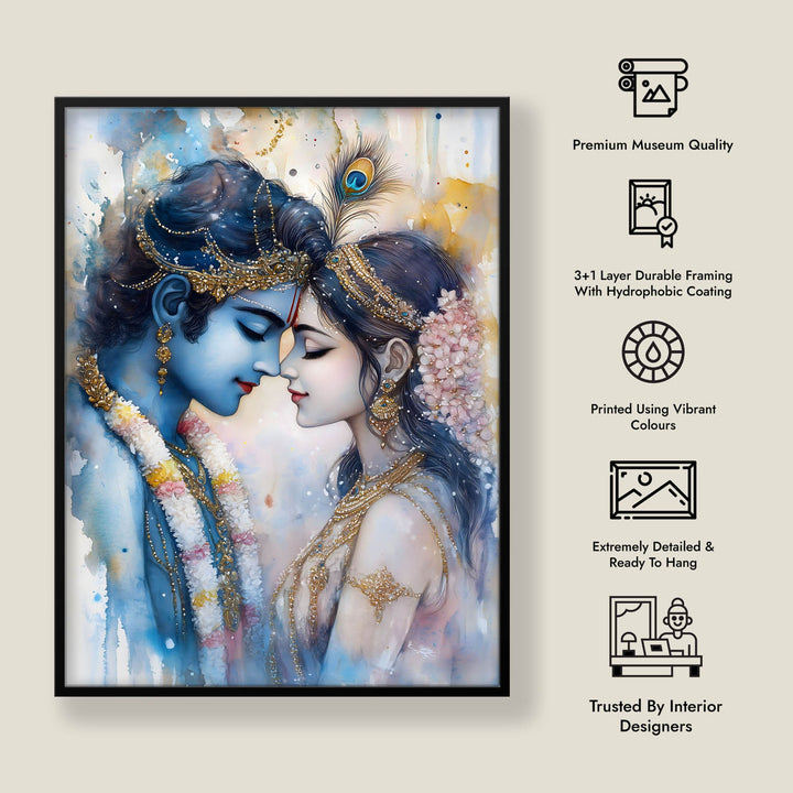 Lord Krishna & Goddess Radha - Vastu Painting