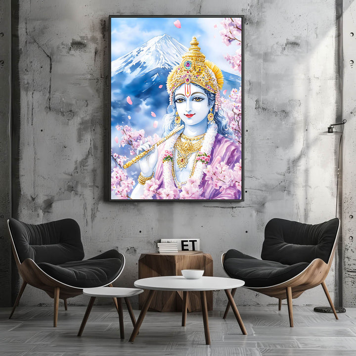 Lord Krishna in Himalaya - Vastu Painting