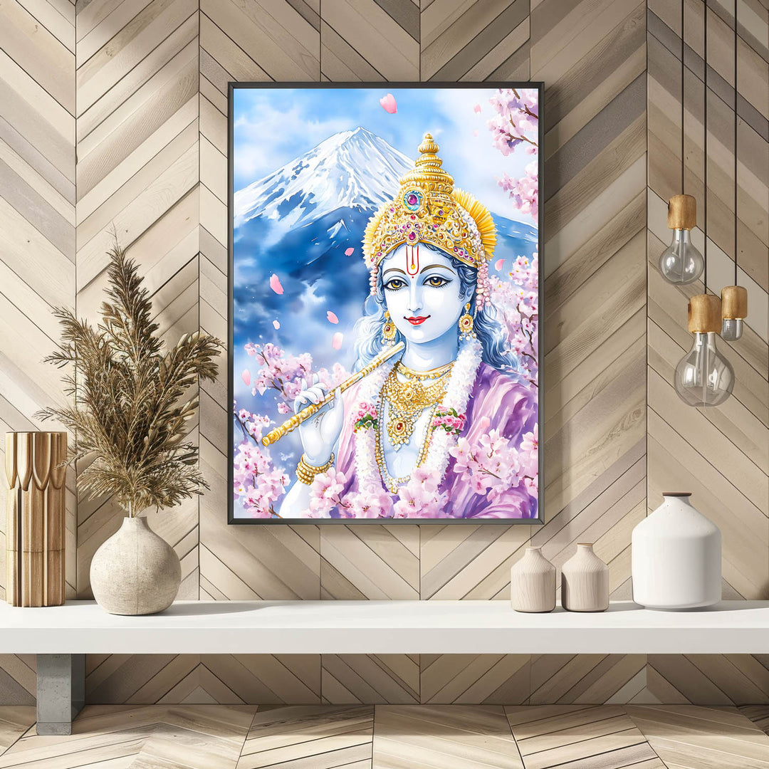 Lord Krishna in Himalaya - Vastu Painting