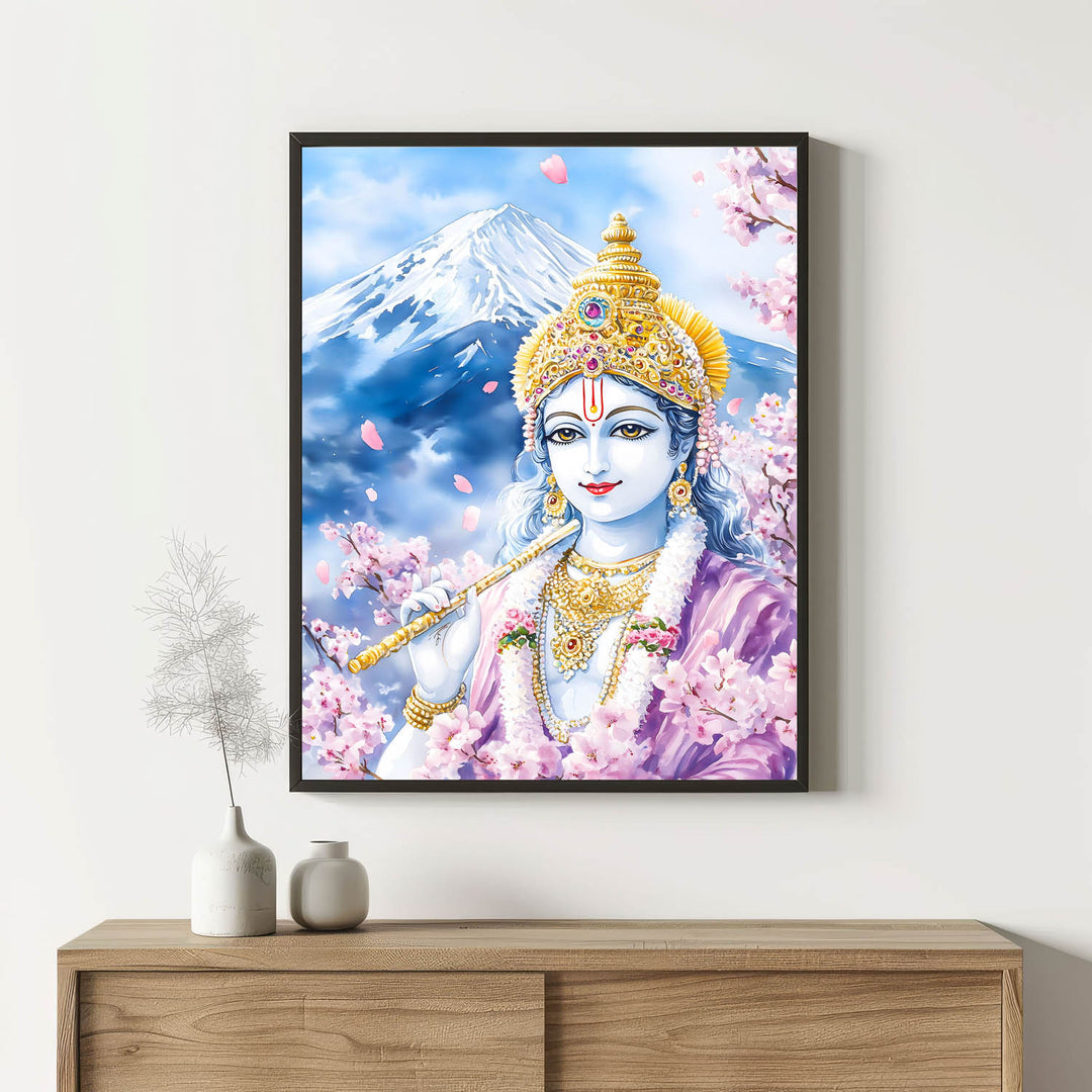 Lord Krishna in Himalaya - Vastu Painting