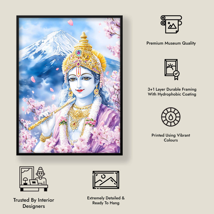 Lord Krishna in Himalaya - Vastu Painting