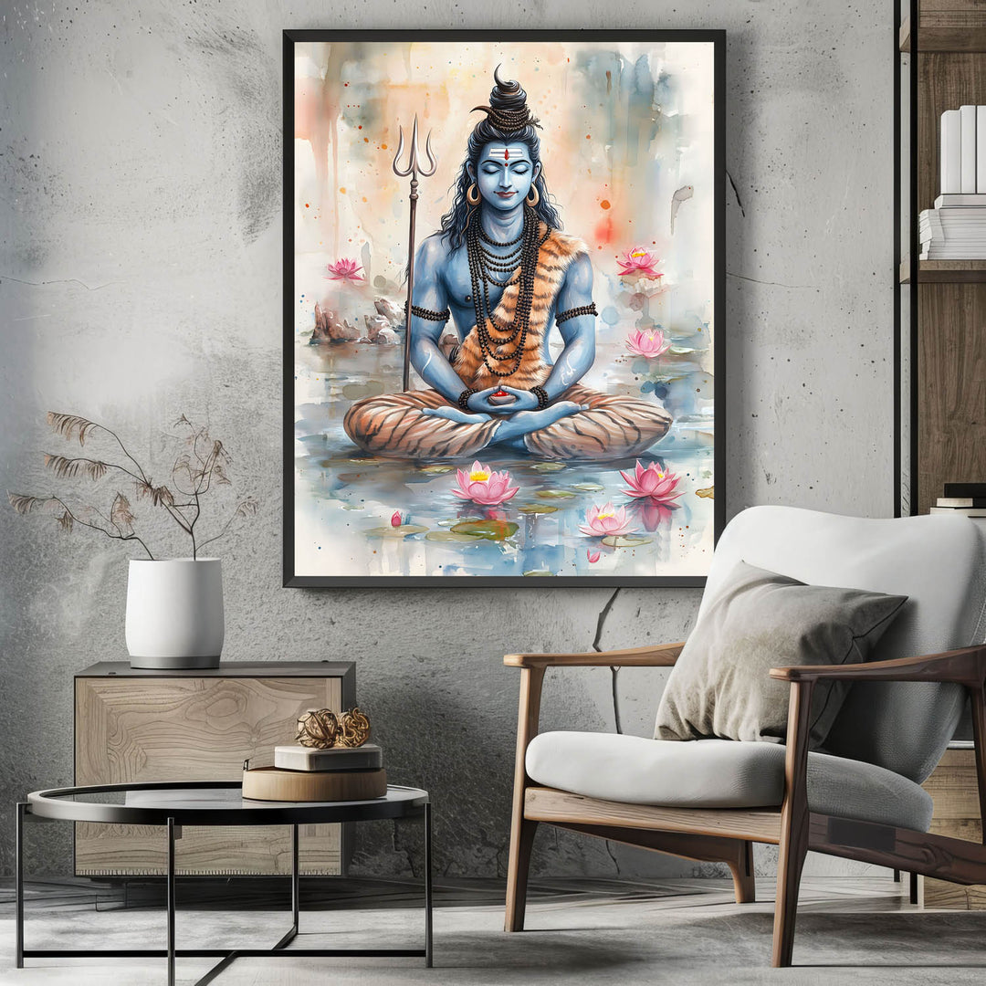 Lord Shiv Meditating  - Vastu Painting