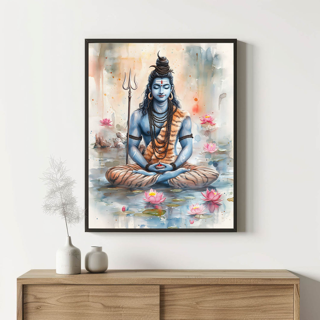 Lord Shiv Meditating  - Vastu Painting