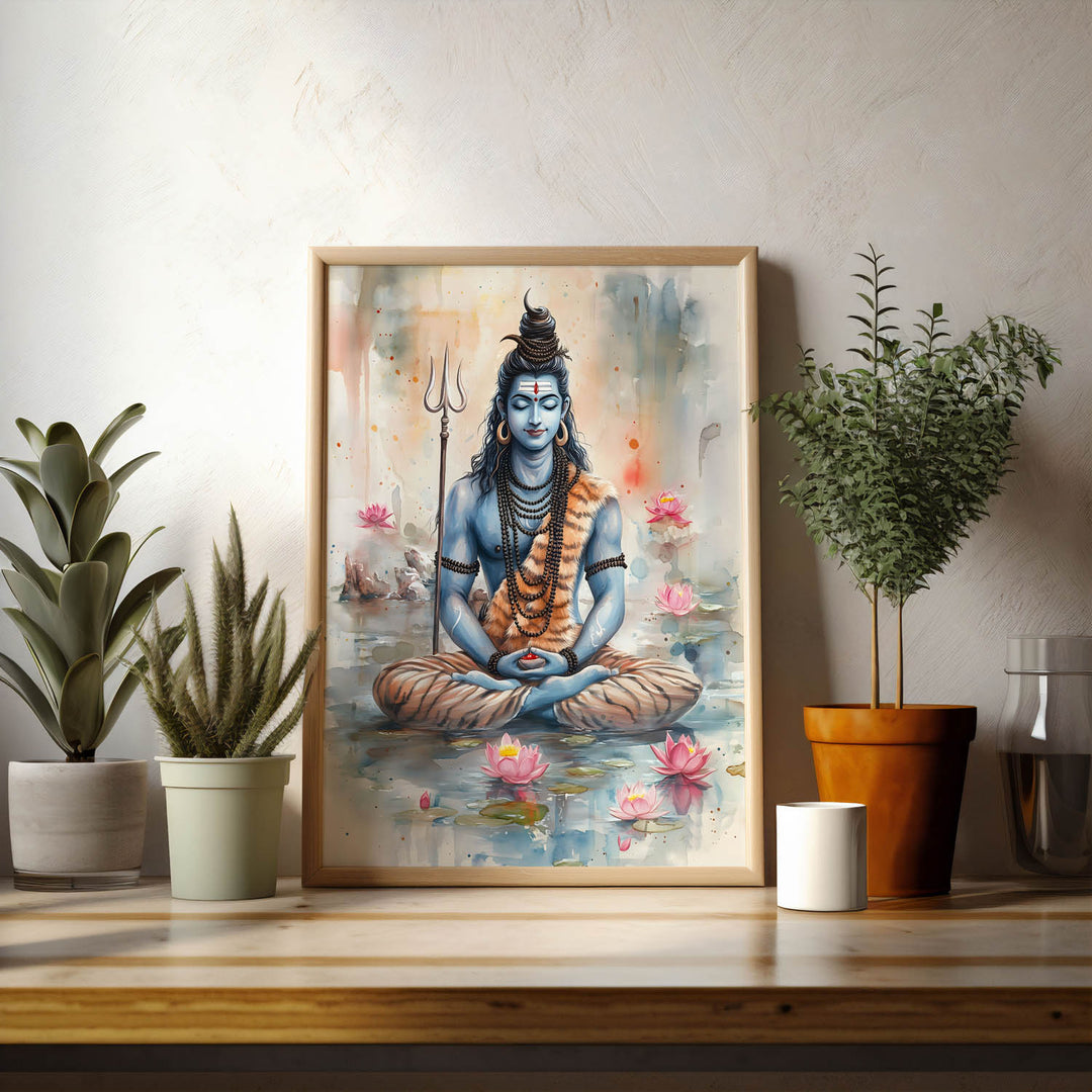 Lord Shiv Meditating  - Vastu Painting