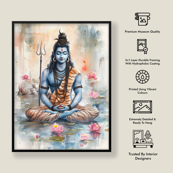 Lord Shiv Meditating  - Vastu Painting