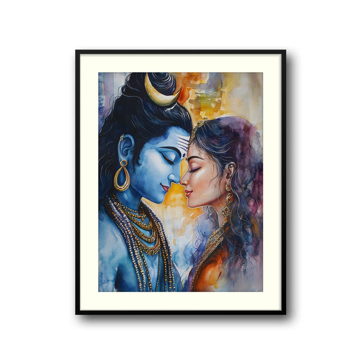 Lord Shiva and Goddess Parvati - Vastu Painting