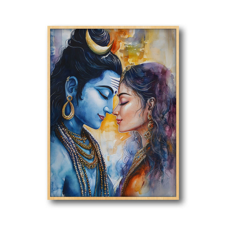 Lord Shiva and Goddess Parvati - Vastu Painting