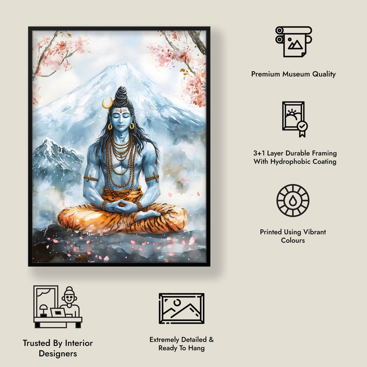 Lord Shiva in Dhyaan - Vastu Painting