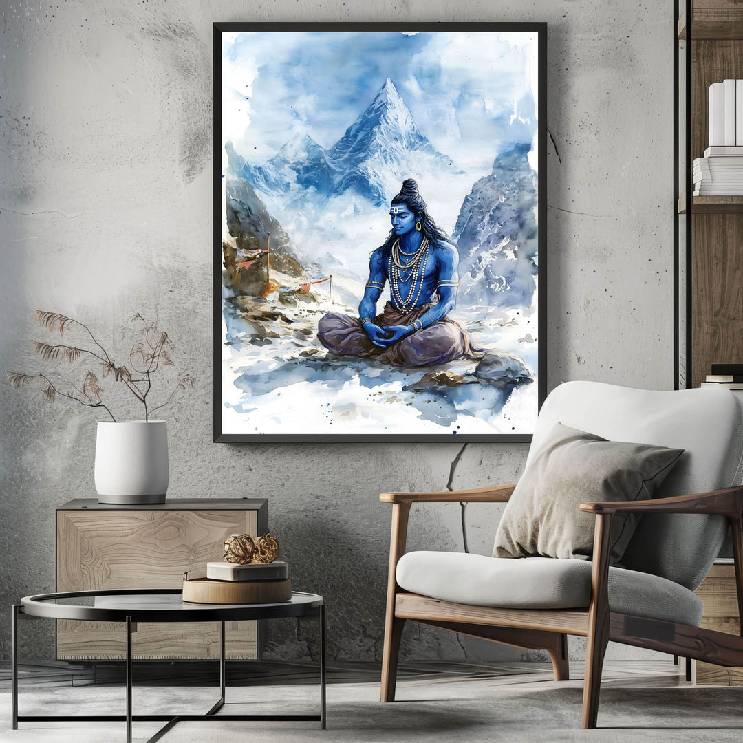 Lord Shiva in Himalaya - Vastu Painting