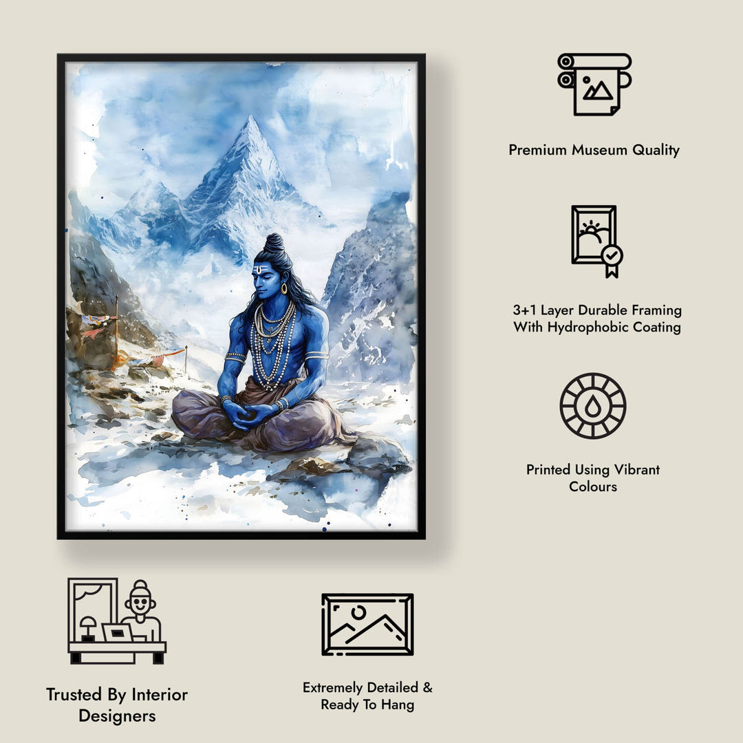 Lord Shiva in Himalaya - Vastu Painting