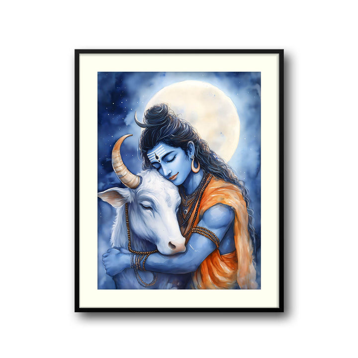 Lord Shiva with Nandi - Vastu Painting