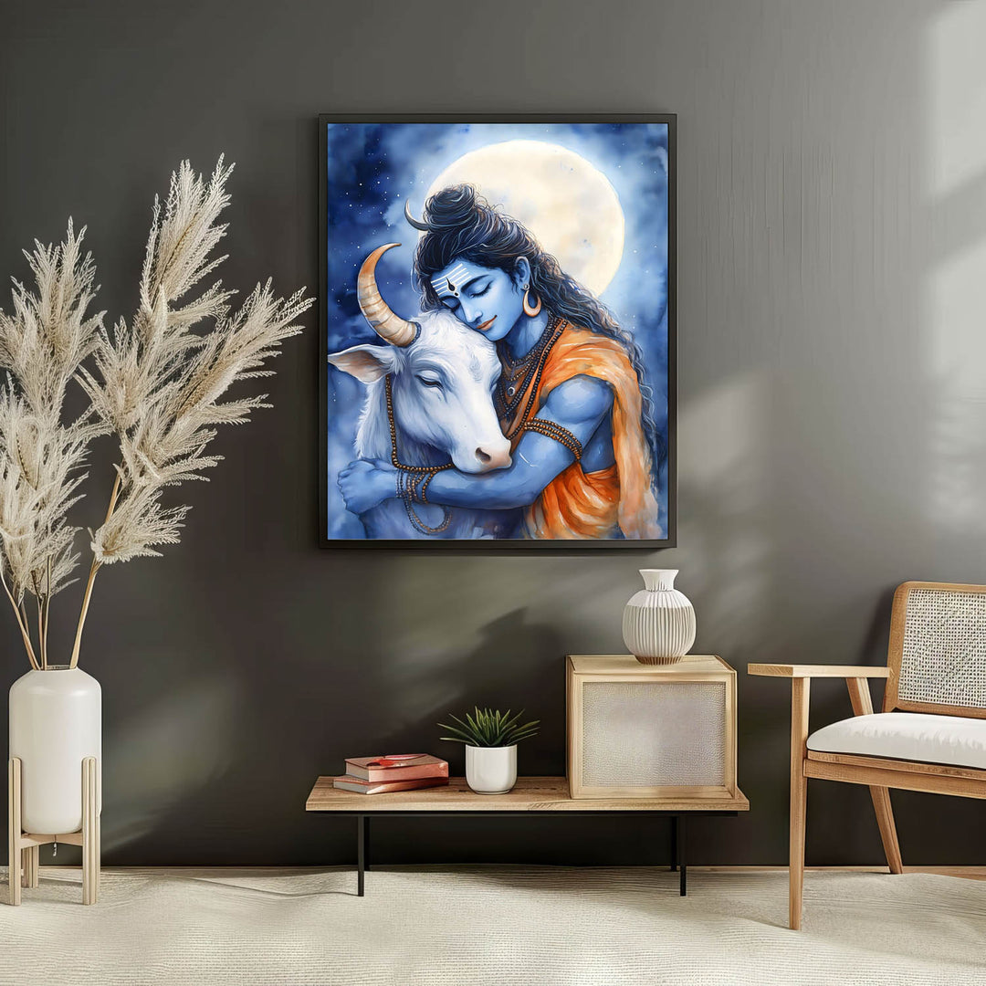 Lord Shiva with Nandi - Vastu Painting