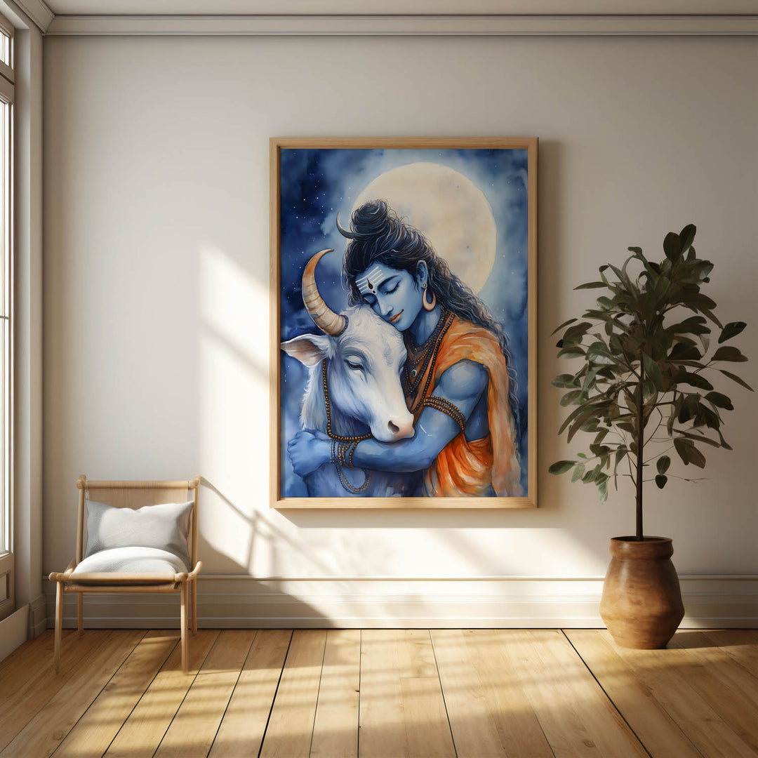 Lord Shiva with Nandi - Vastu Painting