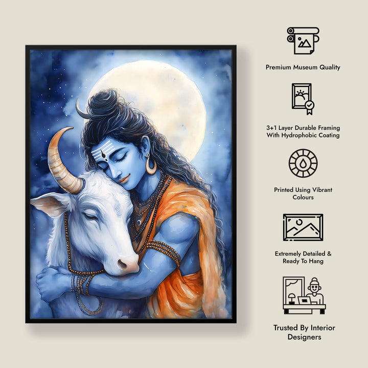 Lord Shiva with Nandi - Vastu Painting