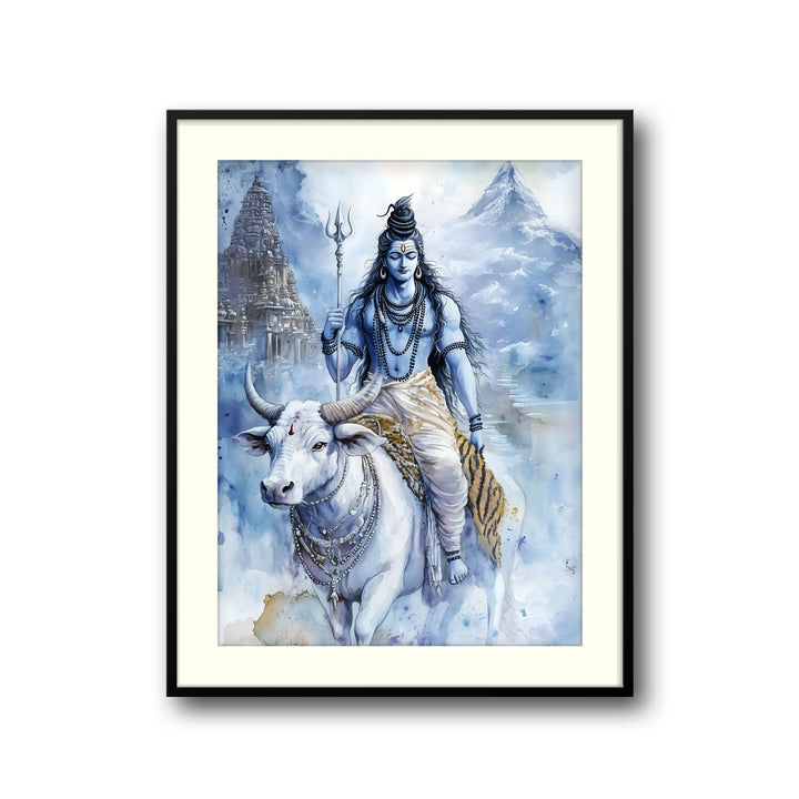 Lord Shiv on Nandi - Vastu Painting