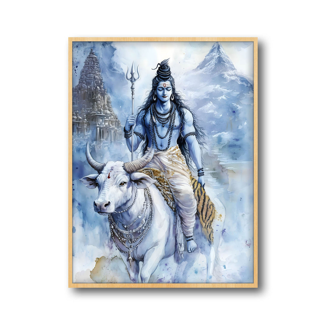 Lord Shiv on Nandi - Vastu Painting