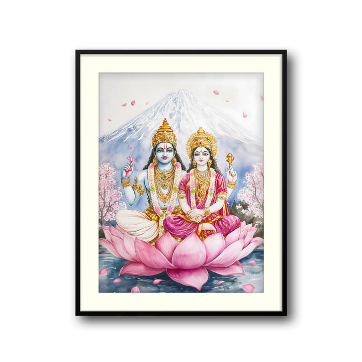 Lord Vishnu and Goddess Laxmi  - Vastu Painting