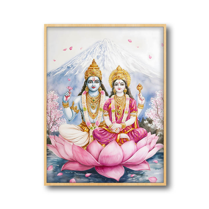 Lord Vishnu and Goddess Laxmi  - Vastu Painting