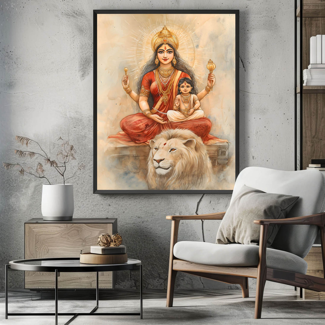 Maa Durga - Vastu Painting