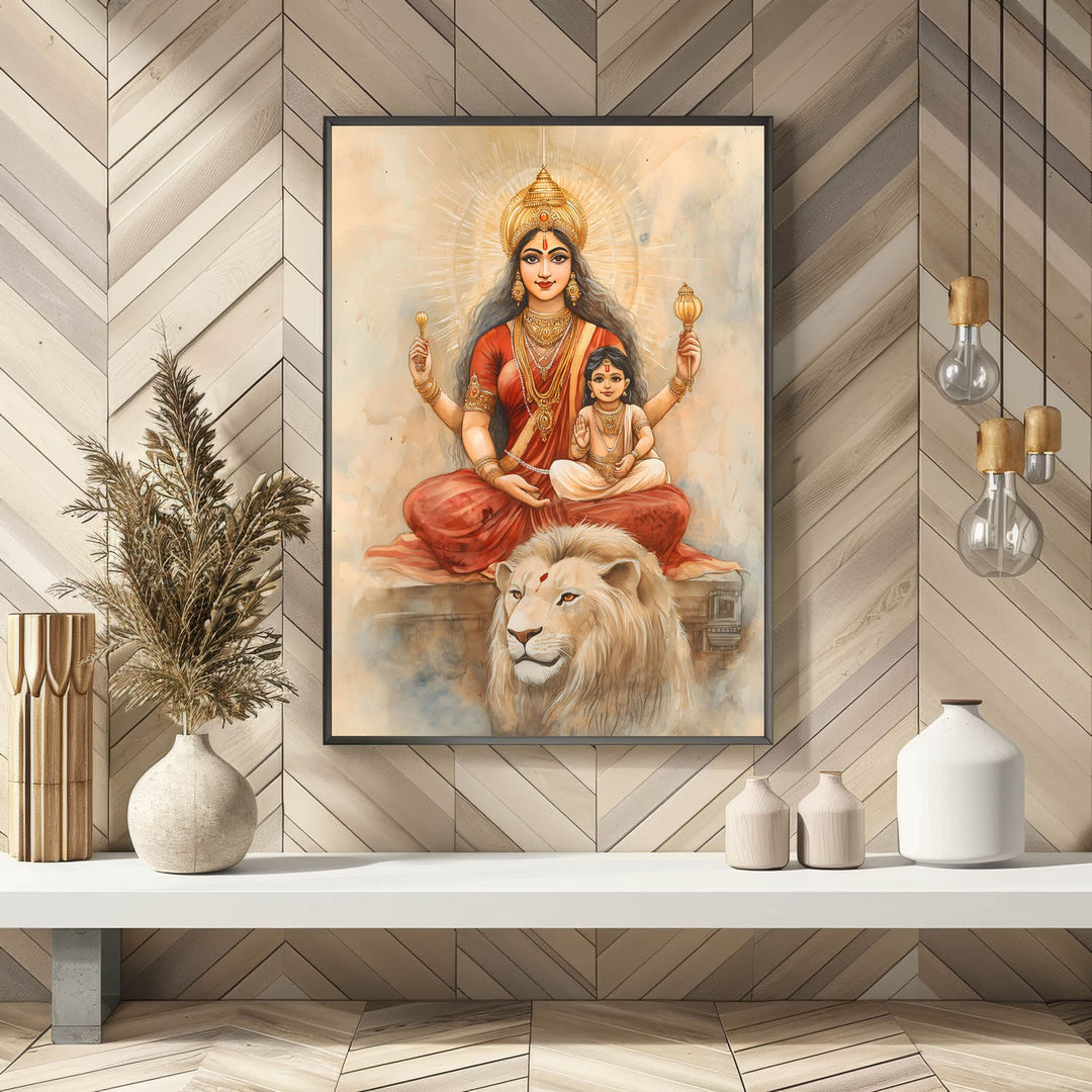 Maa Durga - Vastu Painting