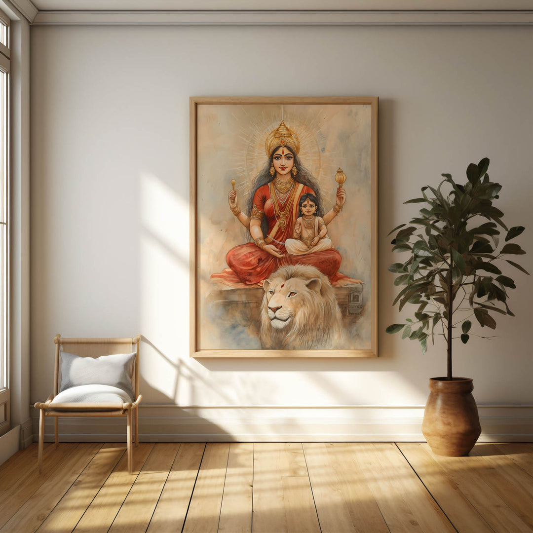 Maa Durga - Vastu Painting