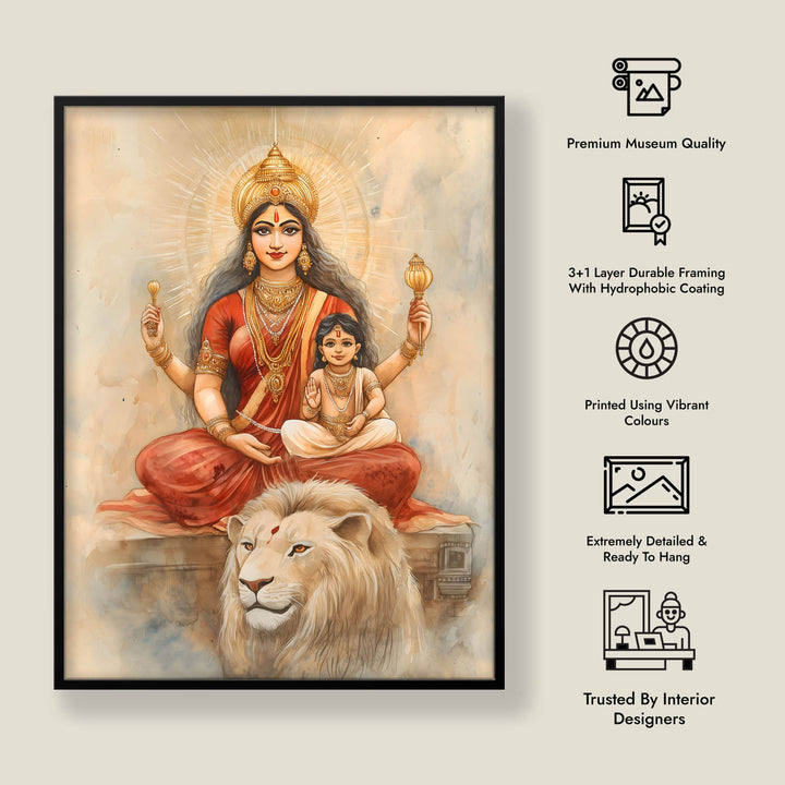 Maa Durga - Vastu Painting