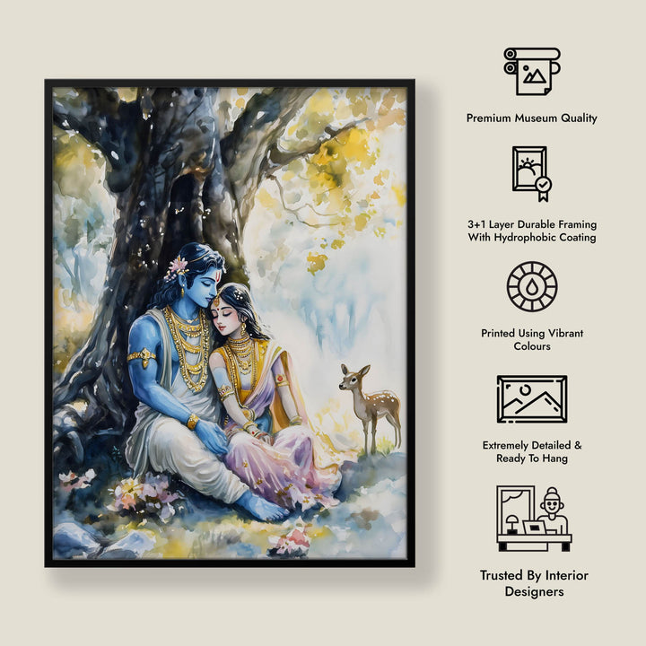 Ram Sita in Forest - Vastu Painting