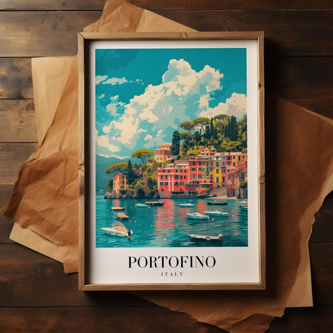 Portofino Beach - Cities Paintings