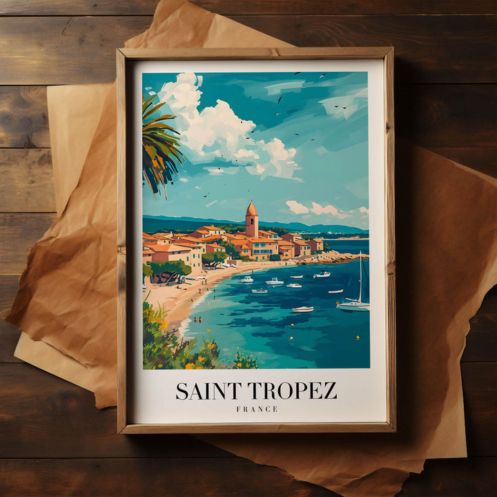 Saint Tropez Beach - Cities Paintings