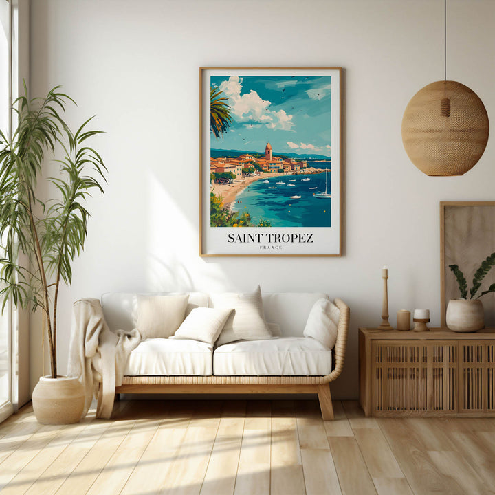 Saint Tropez Beach - Cities Paintings