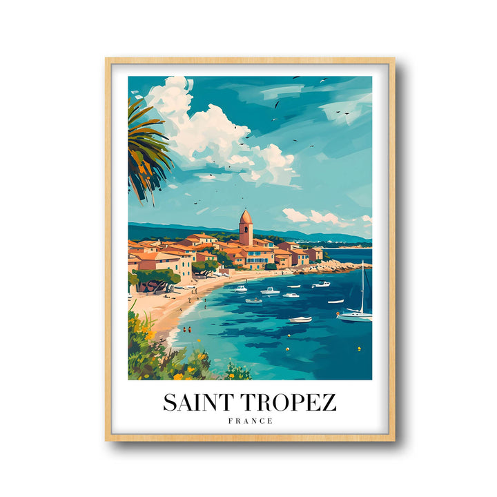 Saint Tropez Beach - Cities Paintings