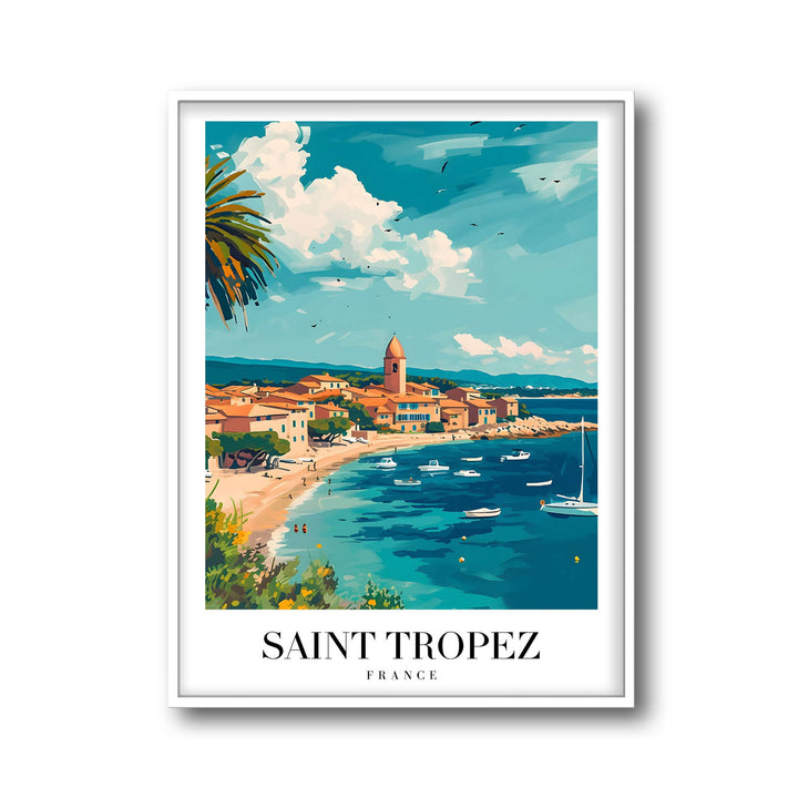 Saint Tropez Beach - Cities Paintings