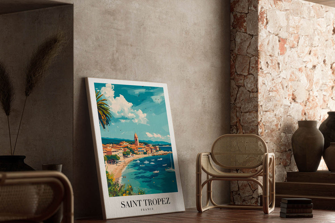 Saint Tropez Beach - Cities Paintings