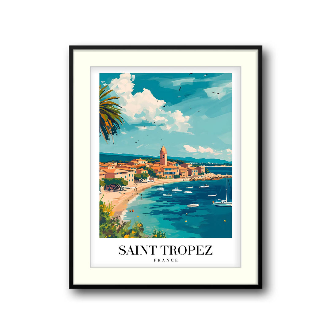 Saint Tropez Beach - Cities Paintings