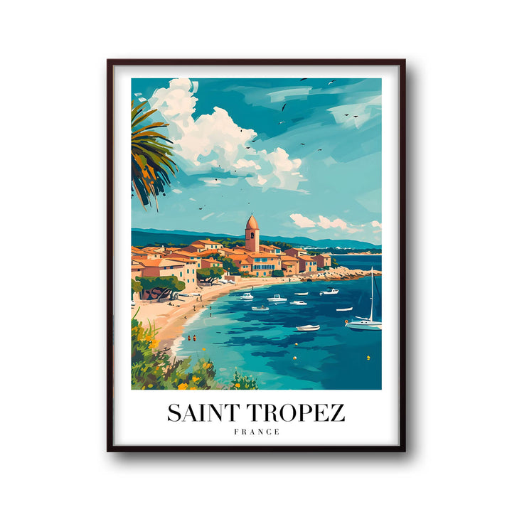 Saint Tropez Beach - Cities Paintings