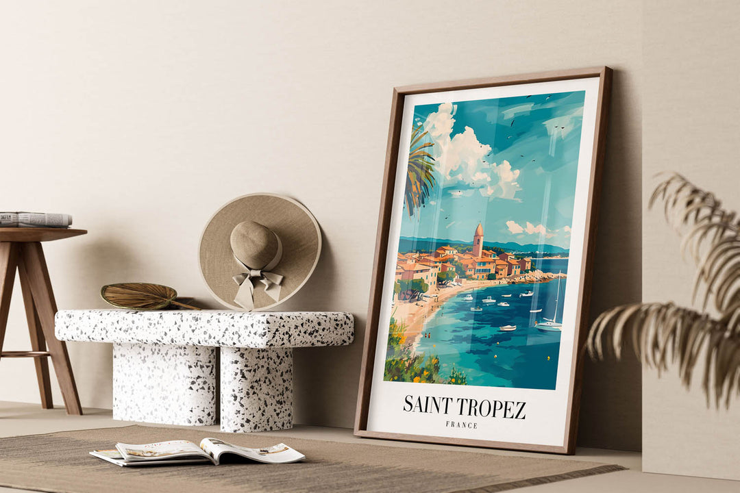 Saint Tropez Beach - Cities Paintings