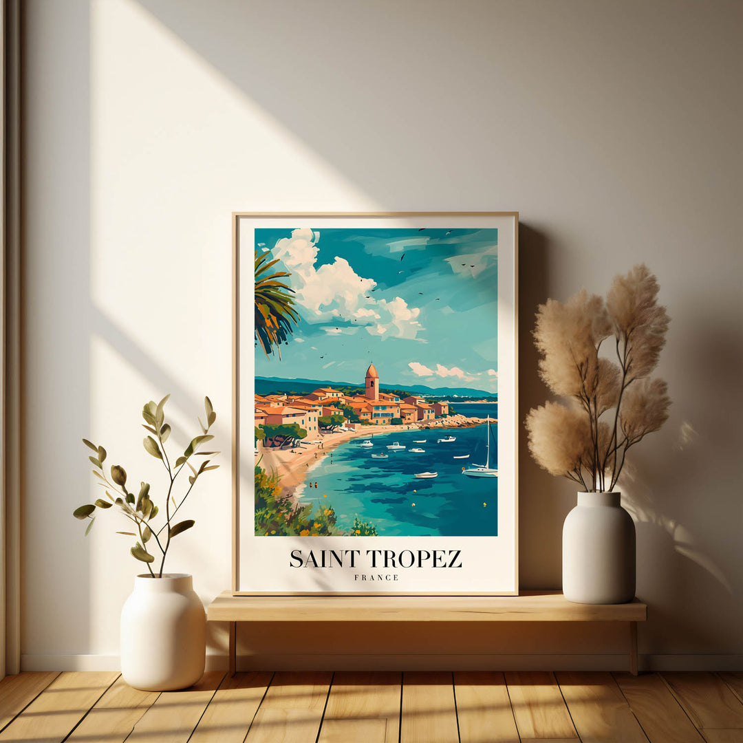 Saint Tropez Beach - Cities Paintings