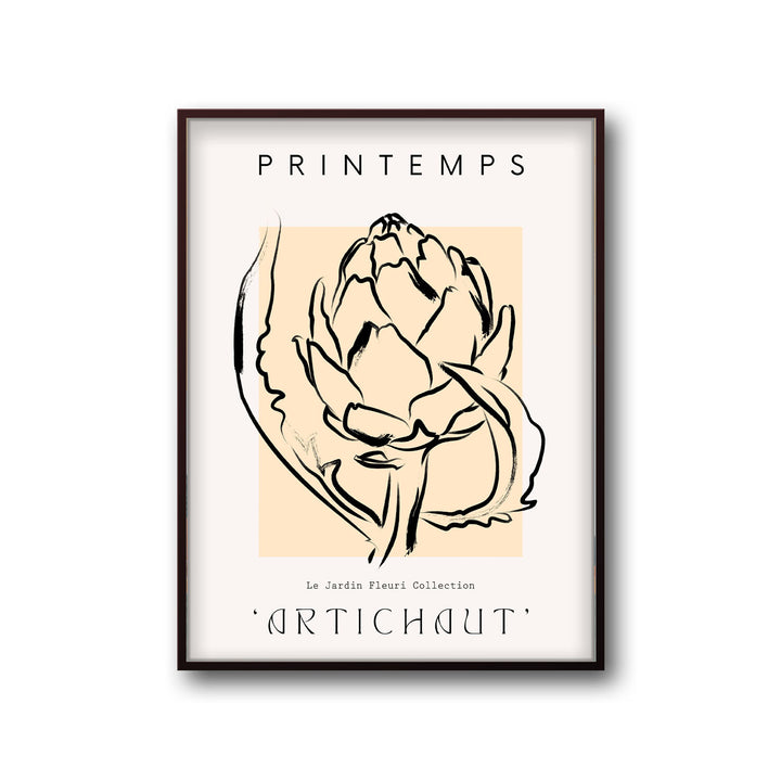 artichaut-en-fleurs art print - High-quality canvas print from Raremango