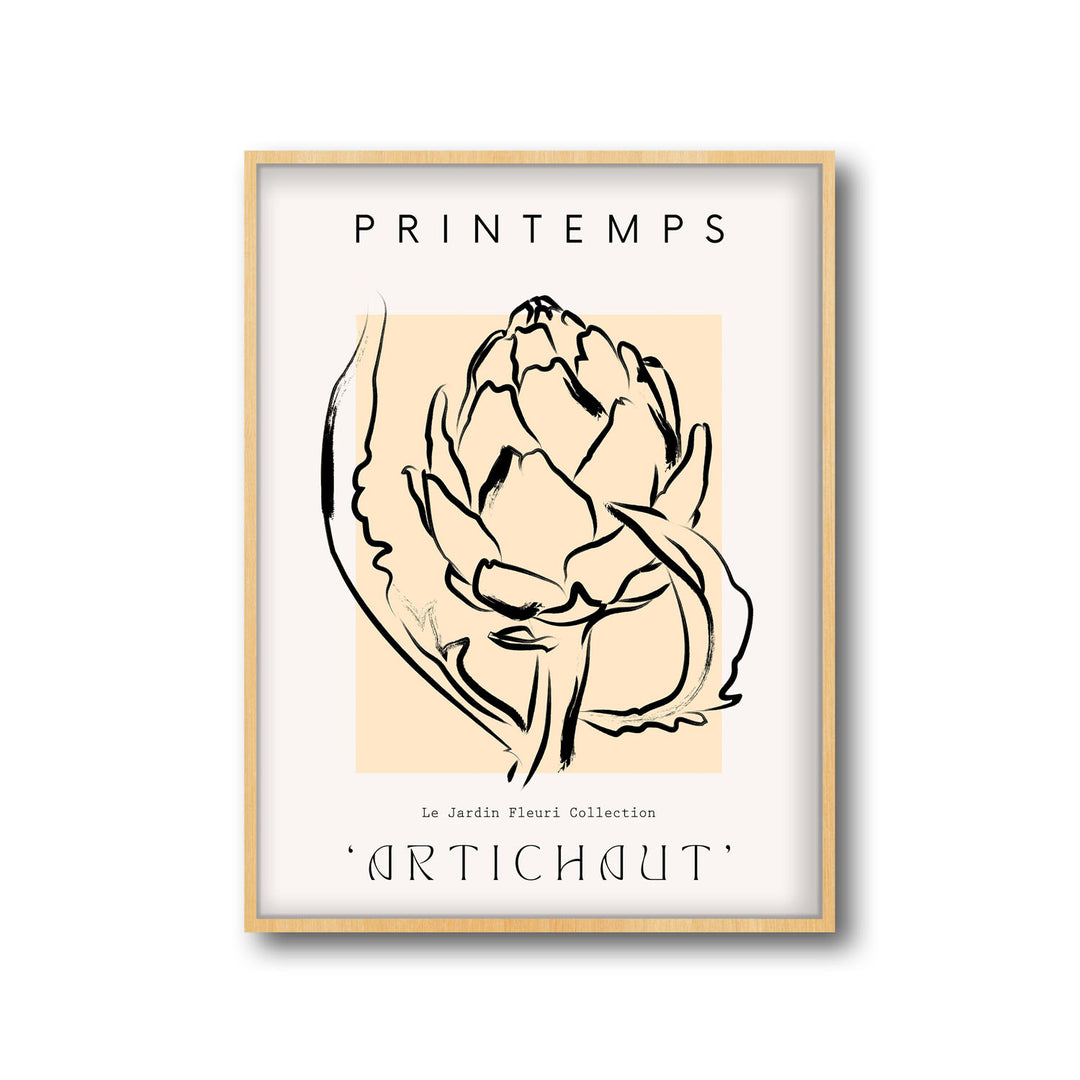 artichaut-en-fleurs art print - High-quality canvas print from Raremango