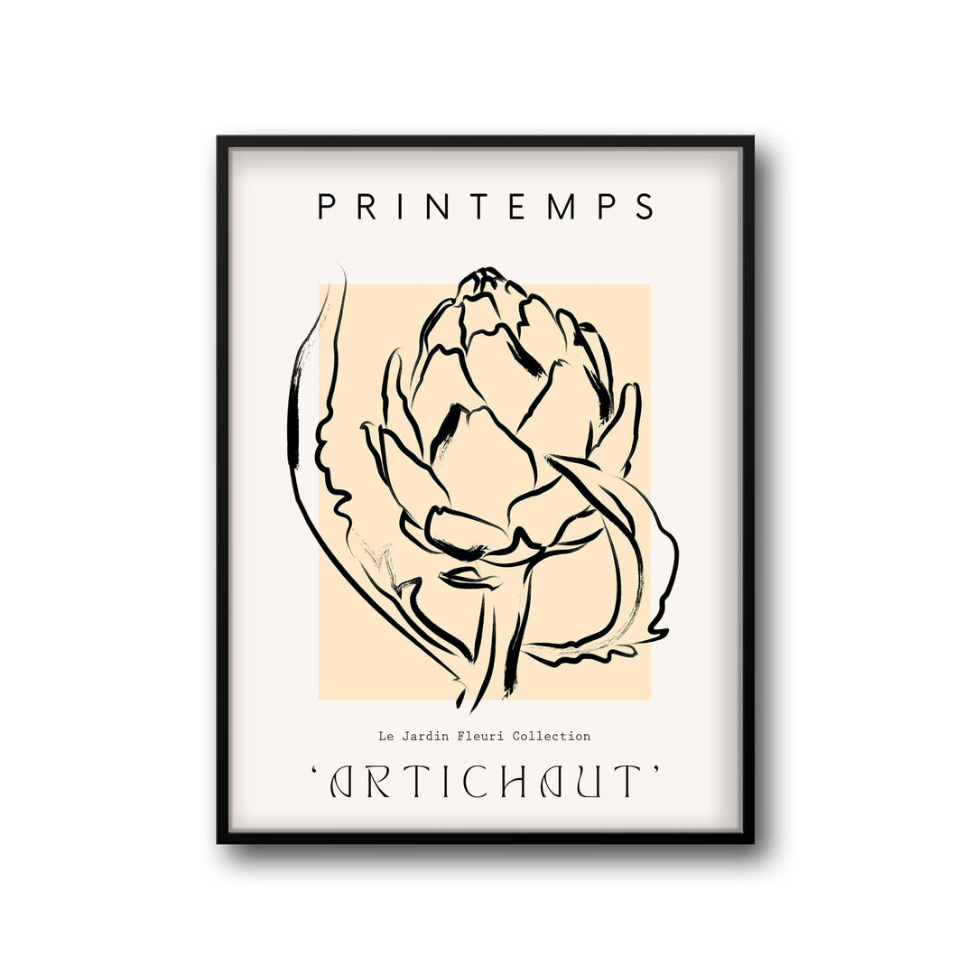 artichaut-en-fleurs art print - High-quality canvas print from Raremango