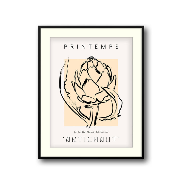 artichaut-en-fleurs art print - High-quality canvas print from Raremango