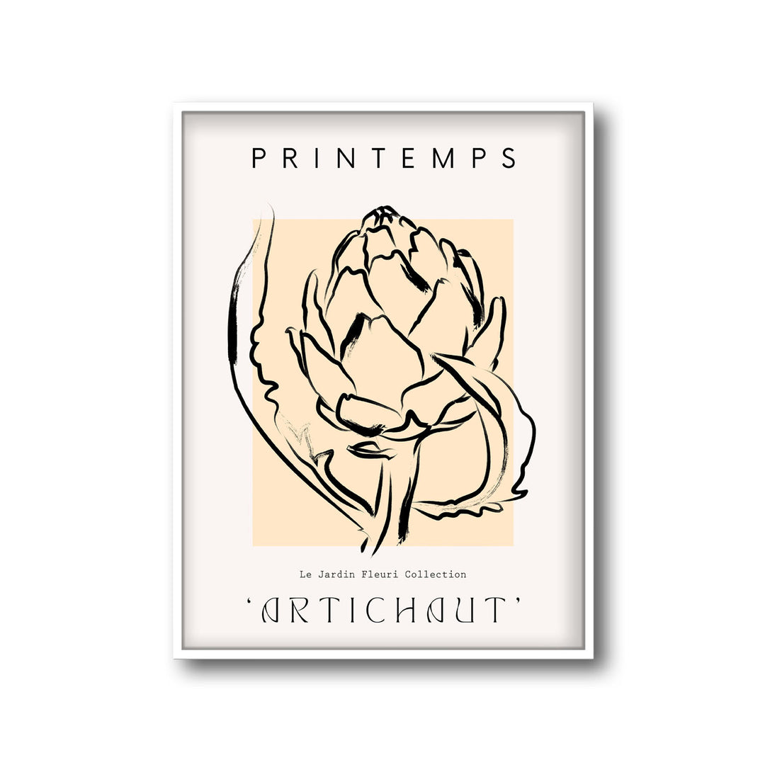 artichaut-en-fleurs art print - High-quality canvas print from Raremango