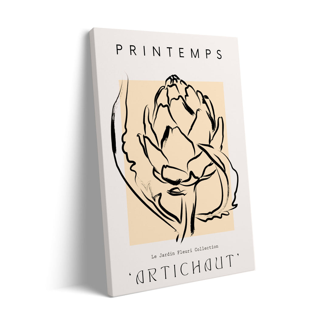 artichaut-en-fleurs art print - High-quality canvas print from Raremango