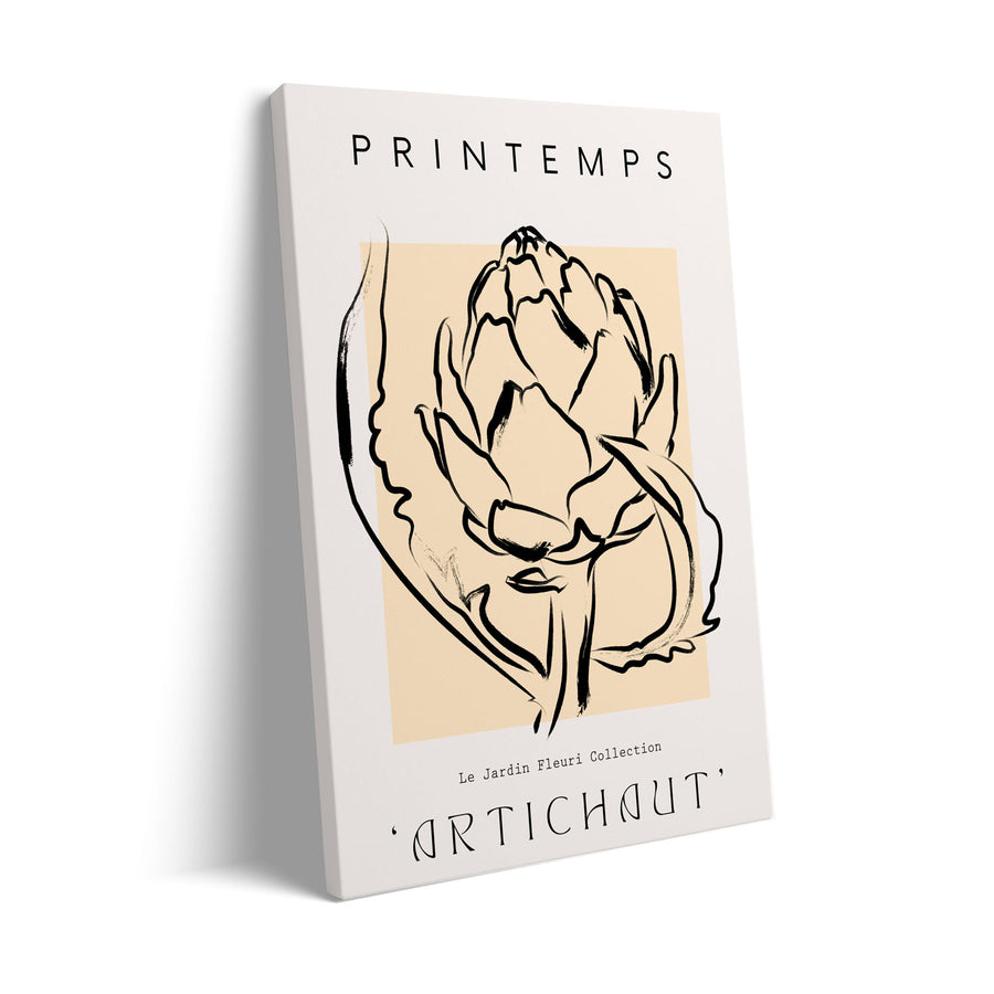 artichaut-en-fleurs art print - High-quality canvas print from Raremango