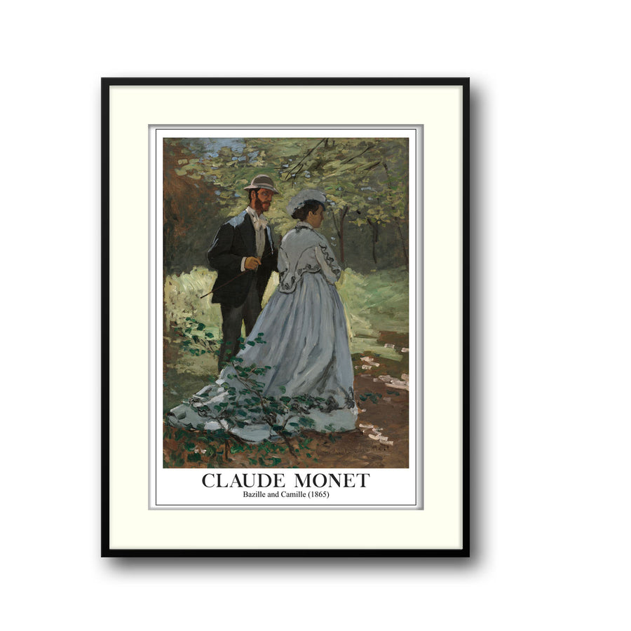 bazille-and-camille-1865-claude-monet canvas art - Shop art for home decor